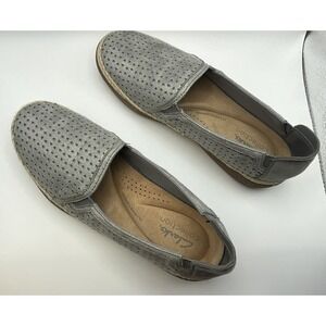 Clarks Elaina Ruby Women's Slip On Pewter Flats - New - Size 7